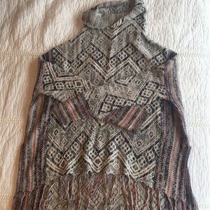Mossimo fringe boho style sweater